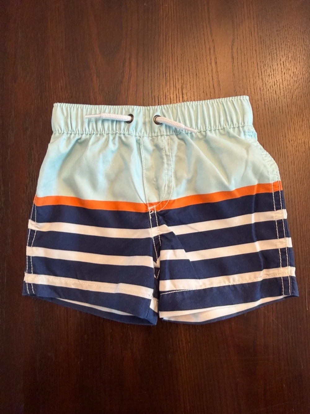 Carter's Baby Boy 3 Piece Swim Set Rash Guard Swim Trunks Sun Hat 6 Months